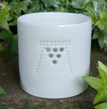 Load image into Gallery viewer, Wheel of the Year Symbol mini porcelain tealight holder
