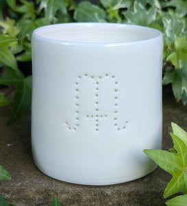 Wheel of the Year Symbol mini porcelain tealight holder