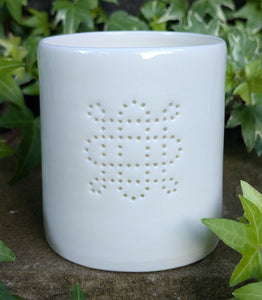 Wheel of the Year Symbol mini porcelain tealight holder