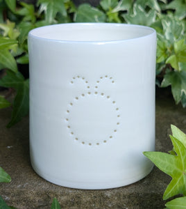 Wheel of the Year Symbol mini porcelain tealight holder