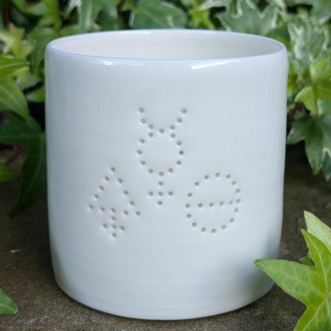 Tria Prima mini porcelain tealight holder