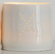 Load image into Gallery viewer, Letter mini porcelain tealight holders
